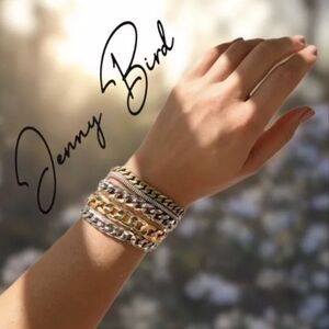 Jenny Bird Austin Cuff • Stacked Chain Bracelet • Adjustable • Designer